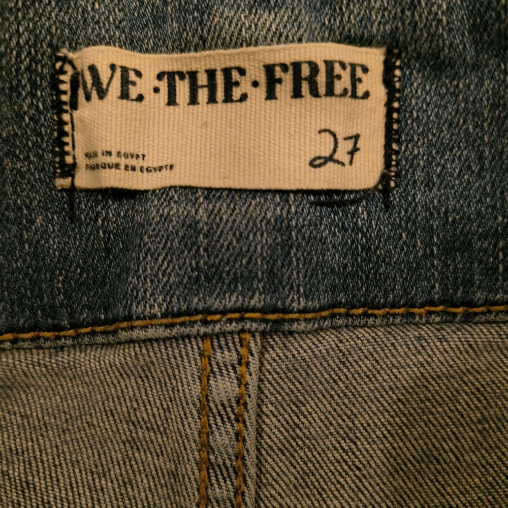 We The Free Medium Blue Flared Wide-Leg Jeans - Picture 3 of 4